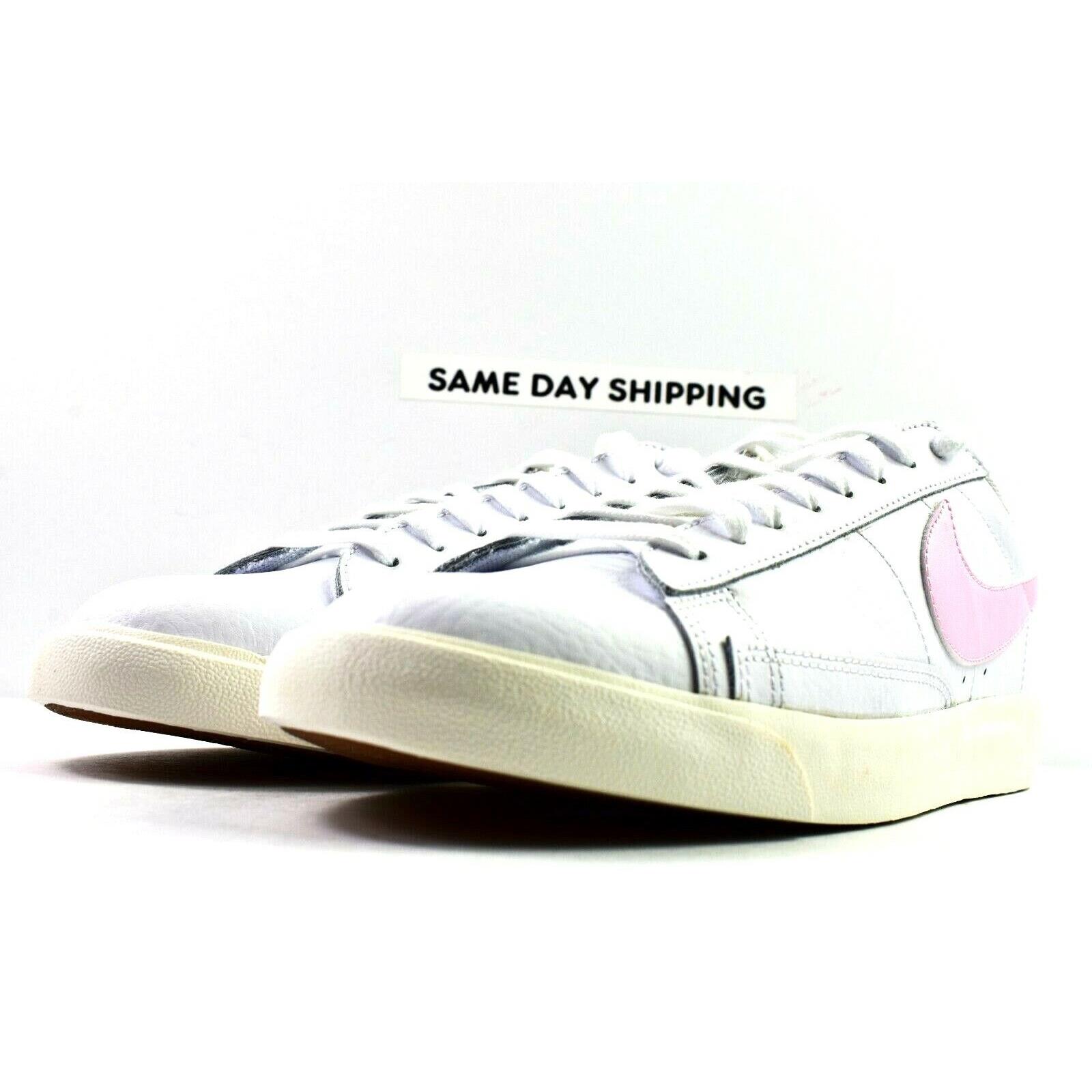 Nike Blazer Low Leather Mens Size 9 Shoes Ci6377 106 White Sail Pink Foam Nike Shoes Blazer Low Leather White Sportiptop