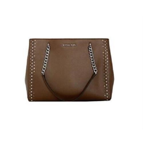 Michael Kors Womens Ellis Large Studded Leather Tote Handbag