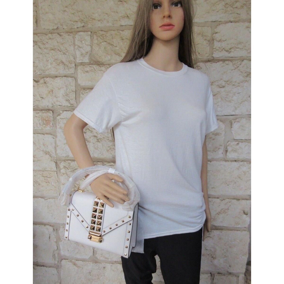👜NEW MICHAEL KORS 👜 CARMEN WHITE SMALL SATCHEL | Satchel, Blue michael  kors purse, Large leather purse