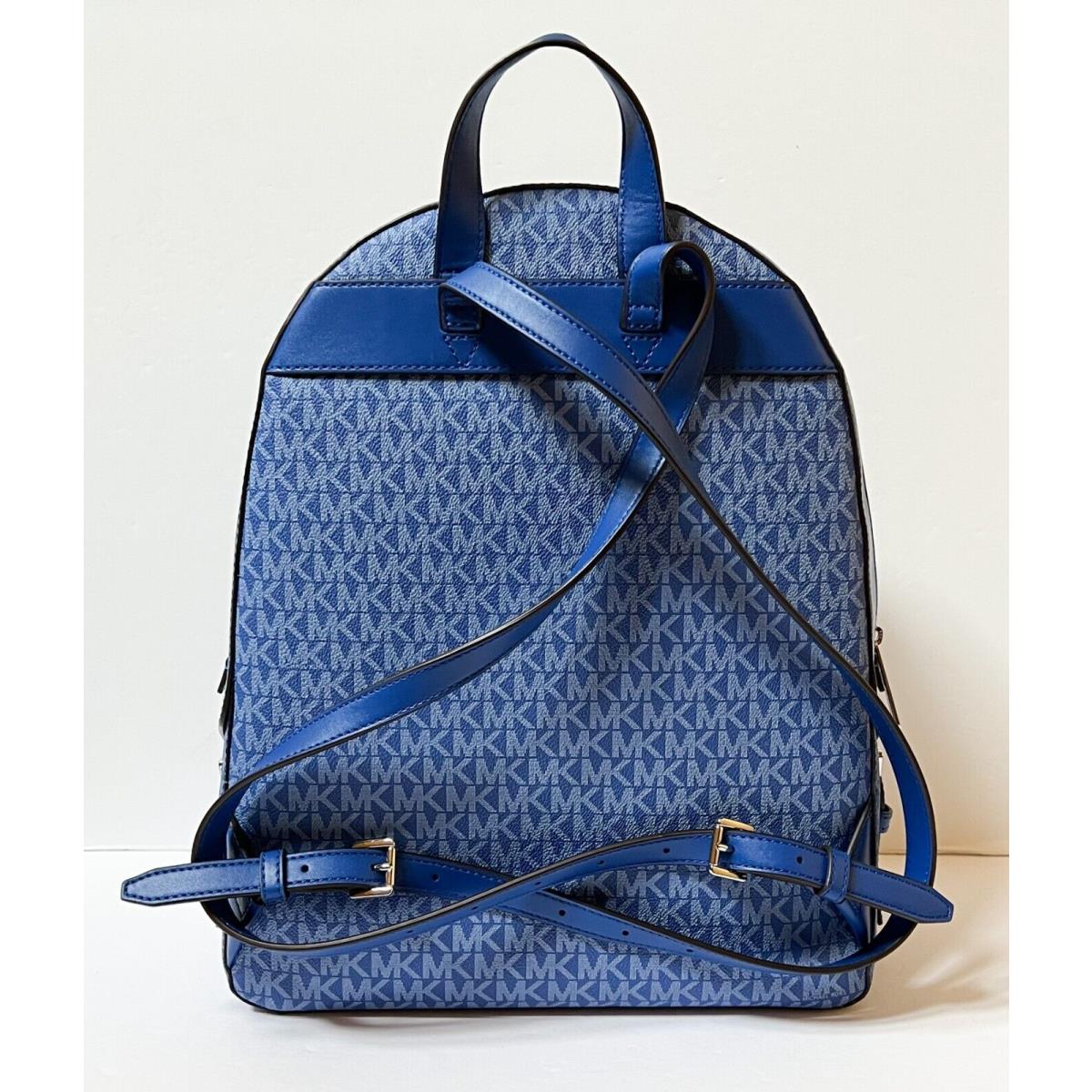 Michael Kors Jaycee Large Backpack MK Signature Electric Blue