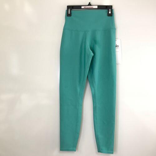 Alo Yoga Womens Teal Green Airlift High-waist Cropped 7/8 Leggings Size XS