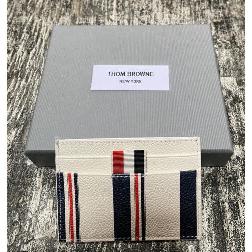 Thom Browne Double-sided Leather Card Case White Italy