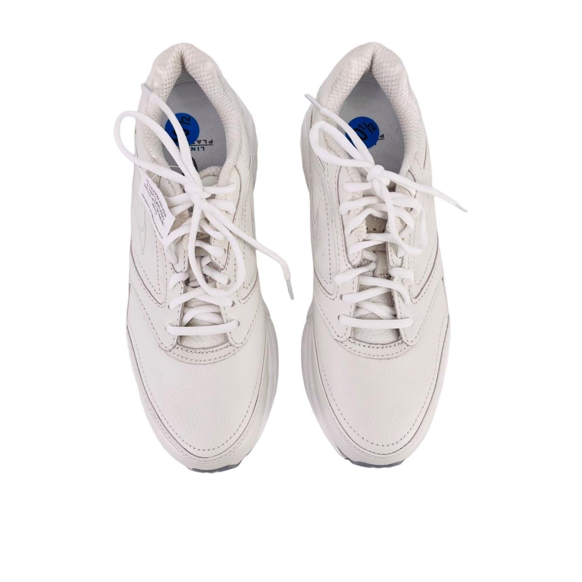 Brooks Addiction Walker White Leather Walking Shoes Sneakers 10.5 Narrow