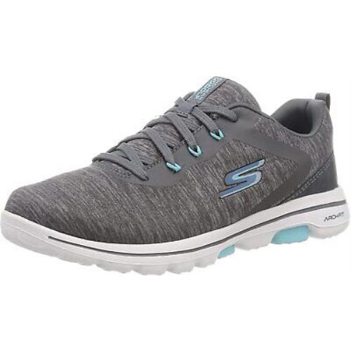 Skechers Women`s Go Walk 5 Arch Fit Golf Shoe Sneaker - Grey/blue - Blue , Grey