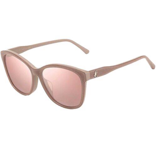 Jimmy Choo Women`s Sunglasses Pink Flash Lenses Frame Lidie/f/sk 0FWM 2S