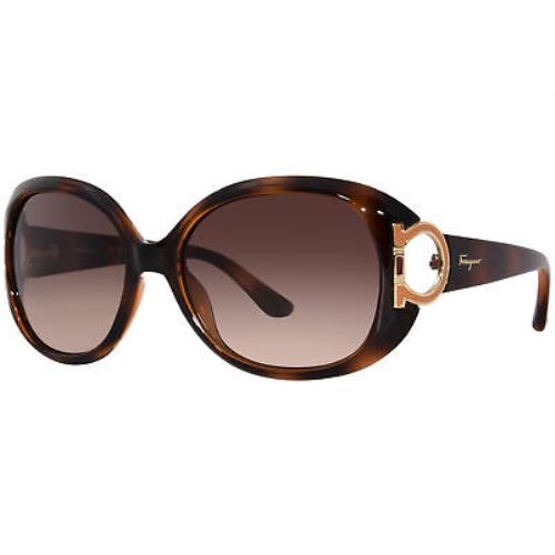 Salvatore Ferragamo SF668S 238 Sunglasses Women`s Tortoise/brown Gradient 57mm