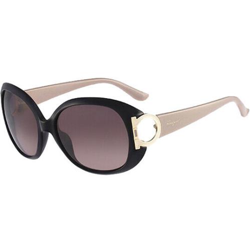 Salvatore Ferragamo Women`s Black Signature Sunglasses - SF668S 001