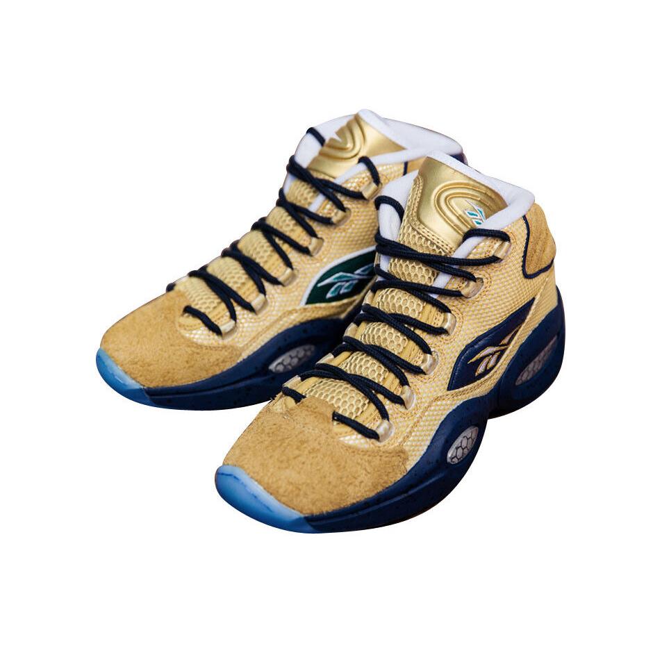 Reebok Men`s Ebc X Reebok Question Mid Basketball Shoe Matte Gold Size 9