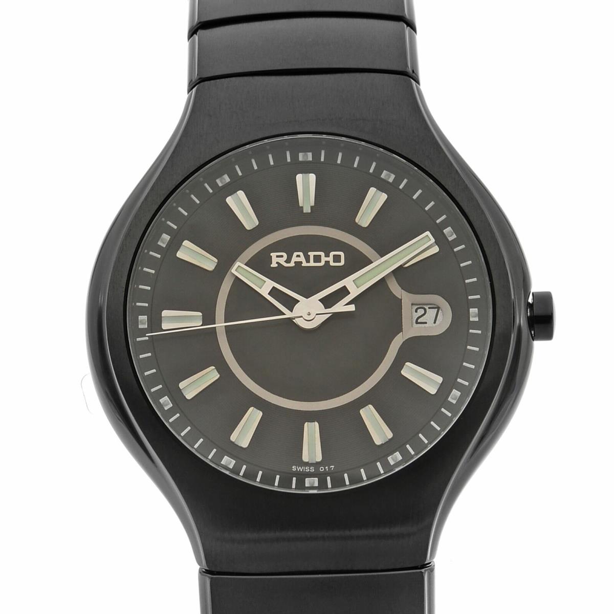 Rado True Active Ceramic Black Dial Luminous Markers Quartz Mens Watch R27677172