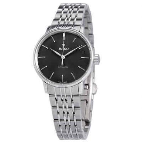 Rado Coupole Classic Automatic Black Dial Ladies Watch R22862154 - Black Dial, Silver-tone Band