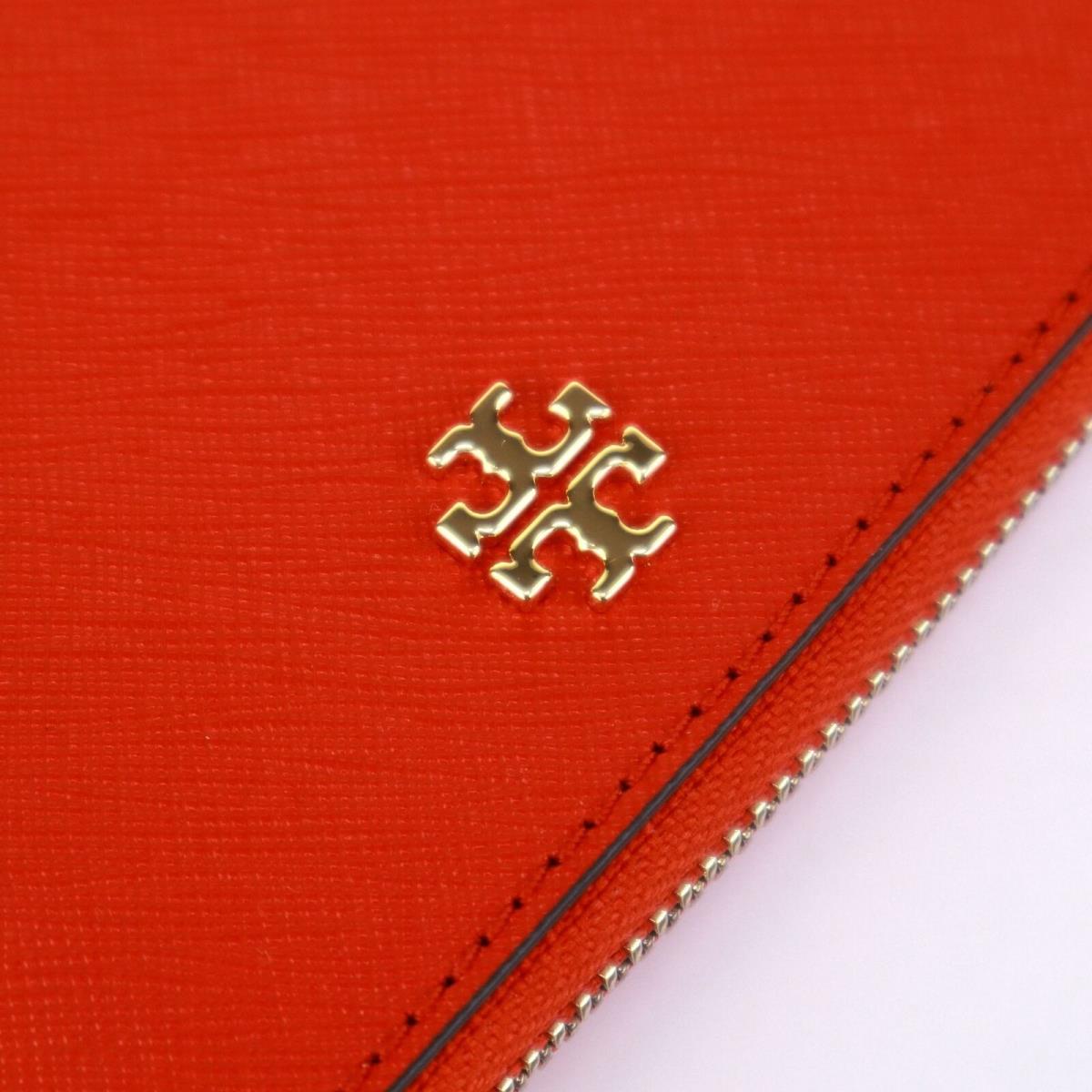 Tory Burch Emerson Zip Card Wallet w Keyring Bright Red - Tory Burch wallet  - 073572501510 | Fash Brands