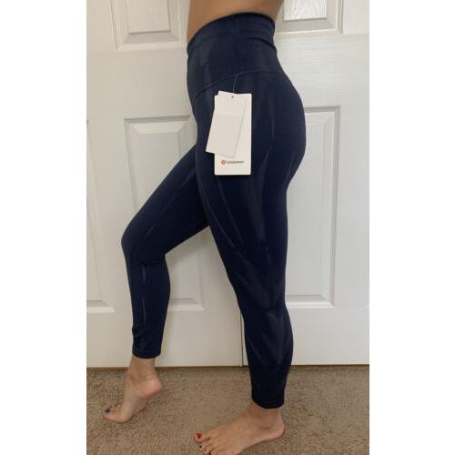 Lululemon Size 2 Wunder Train HR Crop 23 Fade Blue STN1 Everlux Pant Yoga Yoga