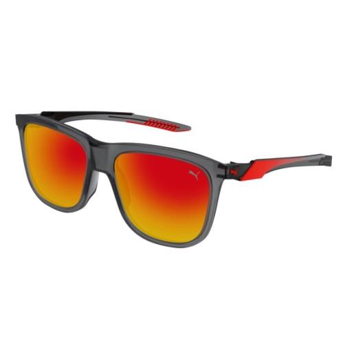 Puma PU0360S 004 Grey/red Square Full Rim Men`s Sunglasses