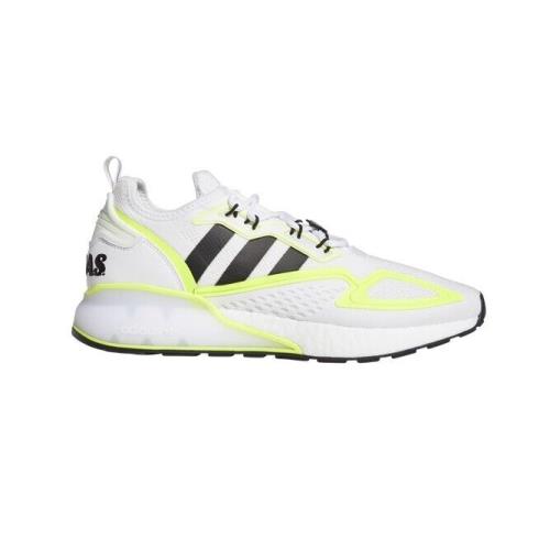 Adidas Originals ZX 2K Boost Casual Men`s Shoe White - Black - Yellow