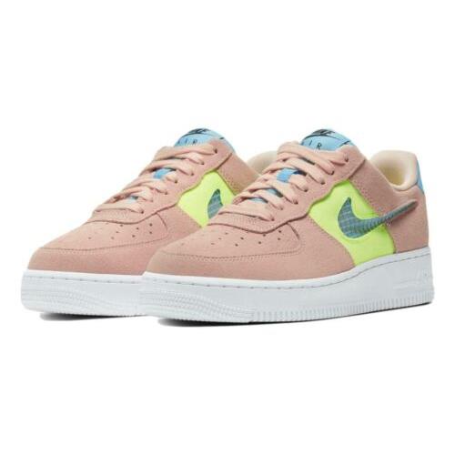 Nike Women`s Air Force 1 `07 SE `coral Aqua` Shoes CJ1647-600