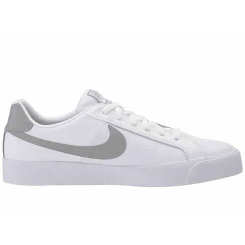 Nike Men`s White/light Smoke Grey Court Royale AC Tennis Sneaker Shoes 218D - White/Light Smoke Grey
