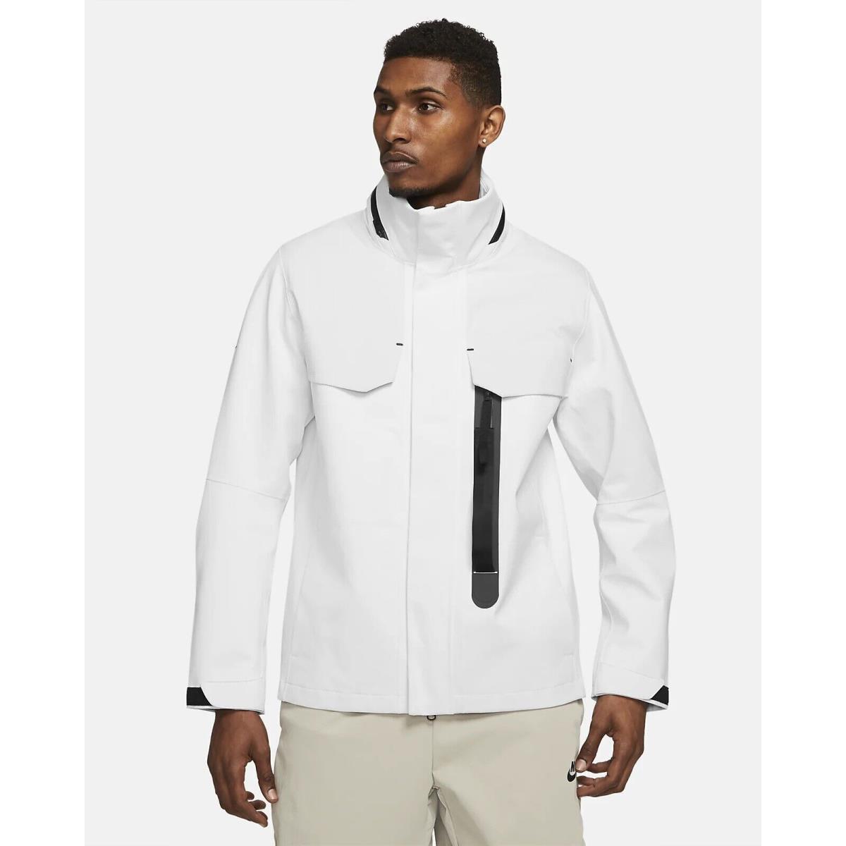 Nike Sportswear Tech Pack M65 Jacket Men`s Water-repellent Long White CZ9309-100
