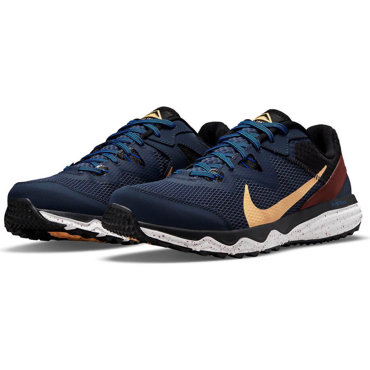 Nike Juniper Trail Men`s Running Gym Shoes CW3808-401 Blue/black sz 9.5 13