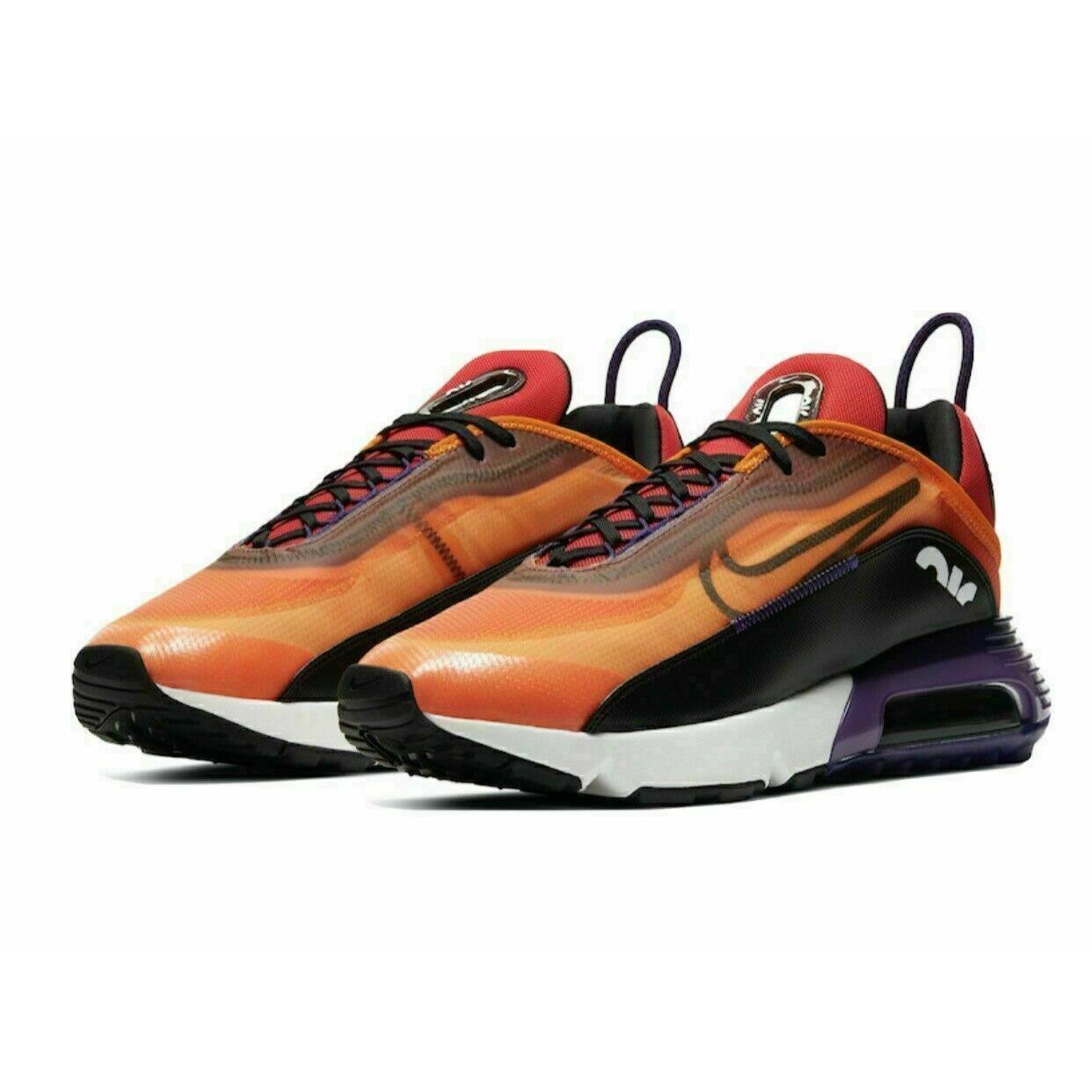 Nike Men`s Magma Orange/black-eggplant Air Max 2090 Running Sneaker Shoes