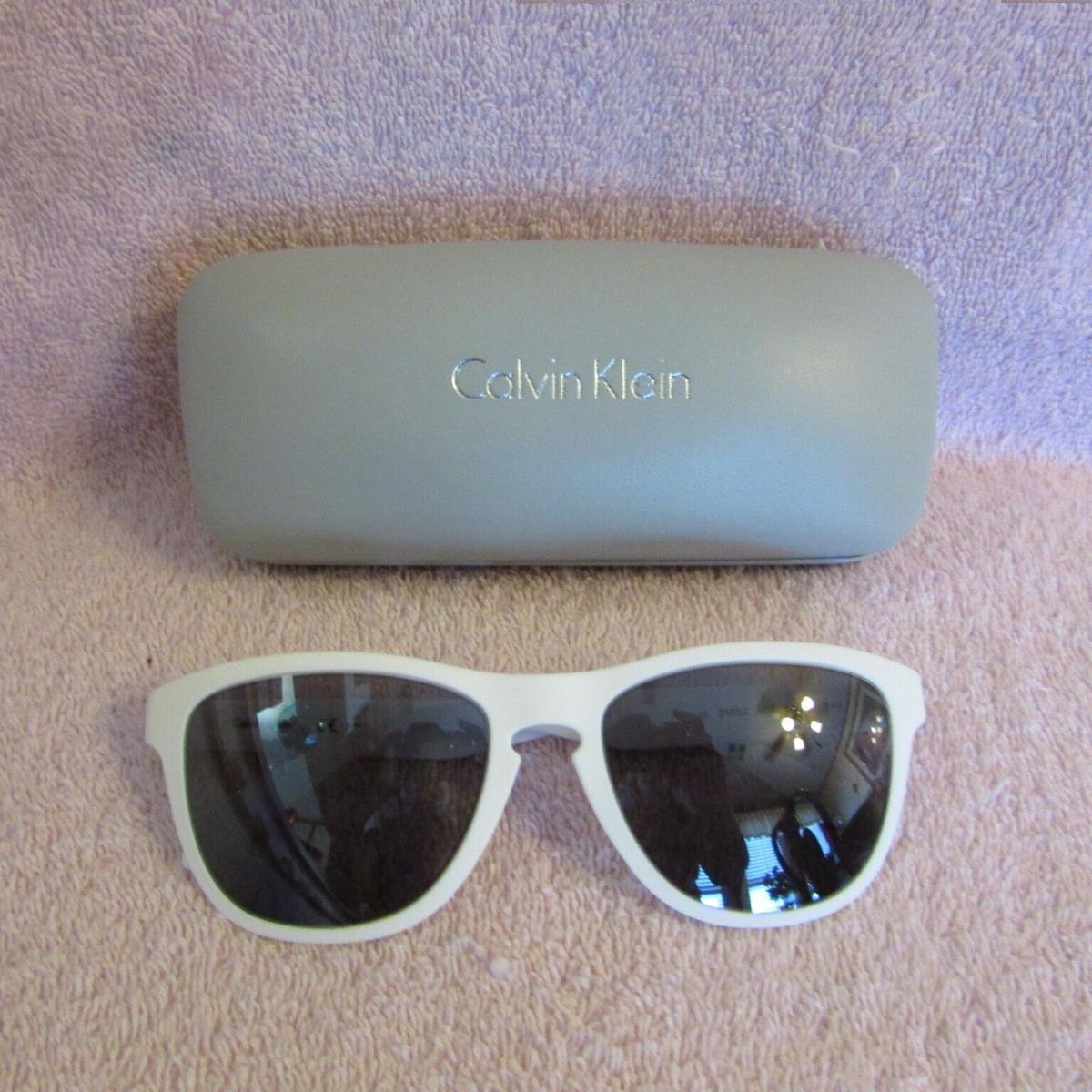 Calvin Klein Sunglasses Women CK3165S -108 White / Smokey Grey