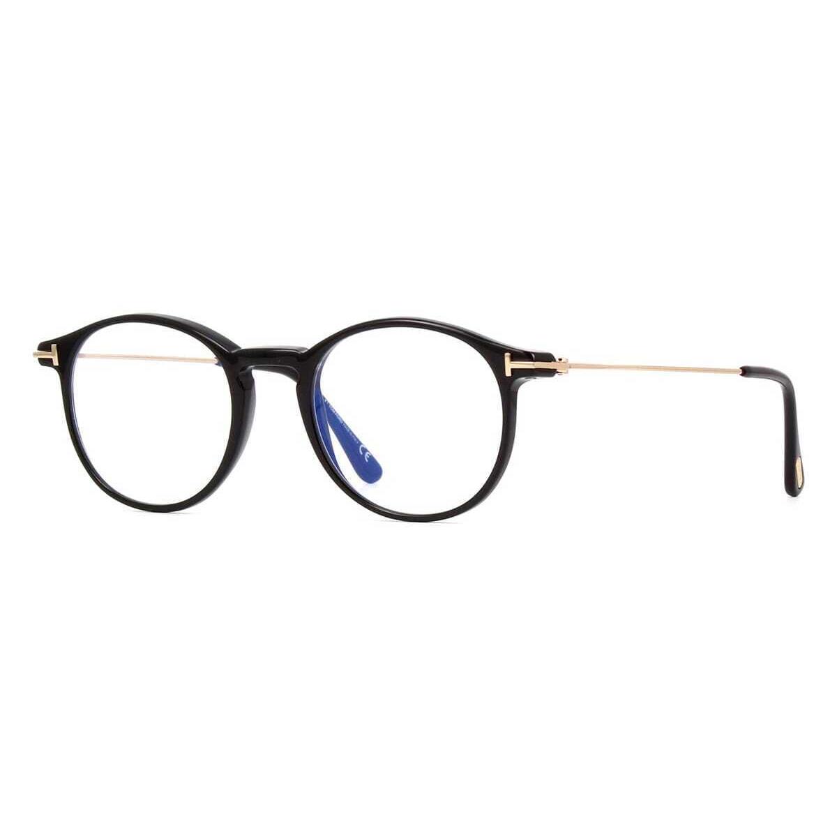 Tom Ford FT5759-B 001 Eyeglasses Shiny Black Frame 49mm