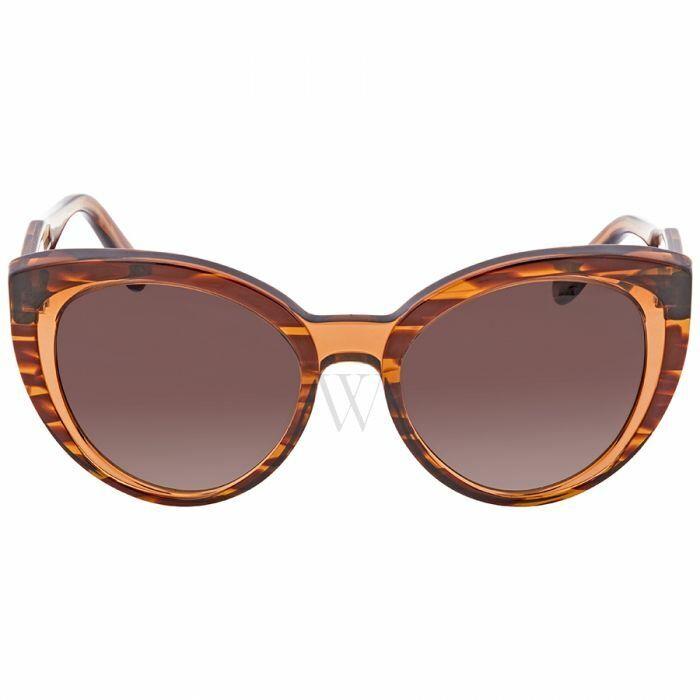 Salvatore Ferragamo SF891s 296 Brown Women Cat Eye Sunglasses 53mm