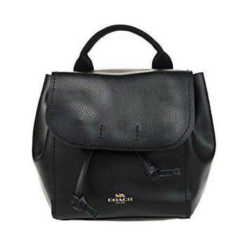 Coach Derby Black Pebbled Leather Backpack B2502