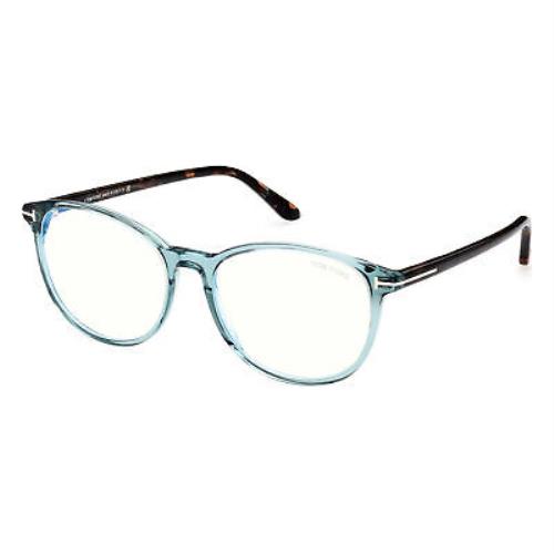 Tom Ford FT5810-B-087-53 Shiny Turquoise Blue Light Eyeglasses