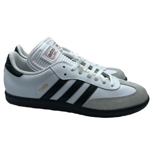 Adidas Samba Classic Soccer Shoes White Black Indoor Athletics Mens Size 10 - White