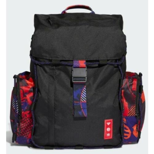 Adidas Unisex Toploader Backpack Travel/gym/sports Bag Black/multicolor GT6662