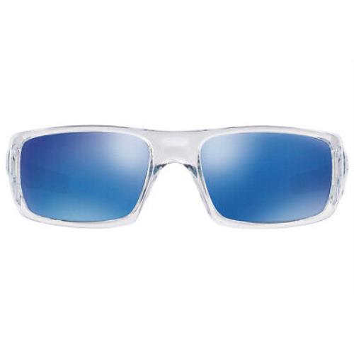 Oakley Crankshaft Sunglasses 9239-04 Polished Clear / Ice Iridium Lens ...