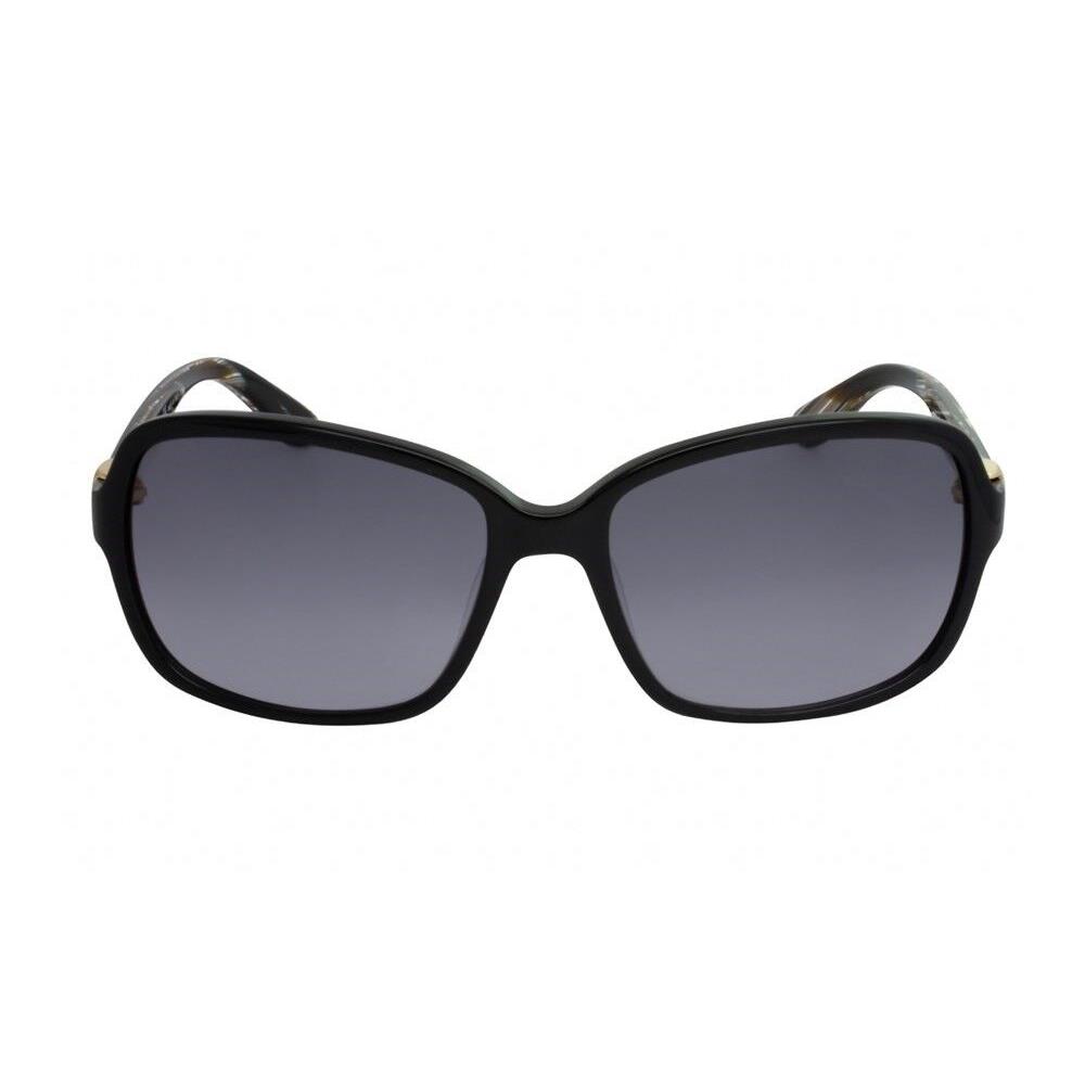 Salvatore Ferragamo SF606s 001 Black Gold Rectangular Women Sunglasses 58