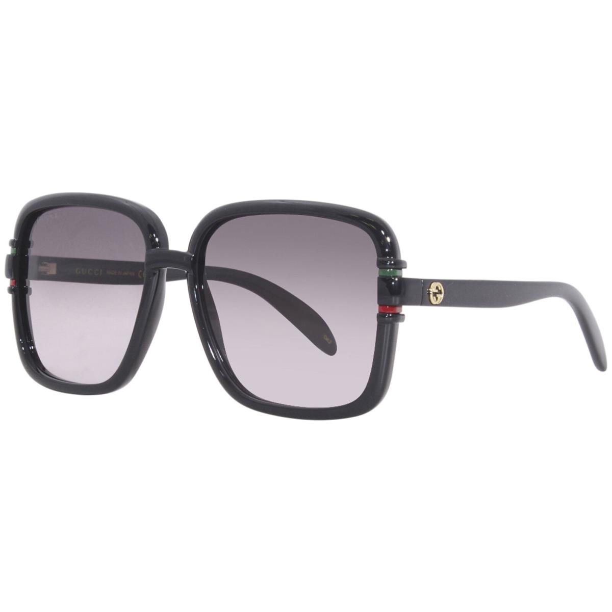 Gucci GG1066S 001 Sunglasses Women`s Black/grey Lenses Square Shape 59-mm