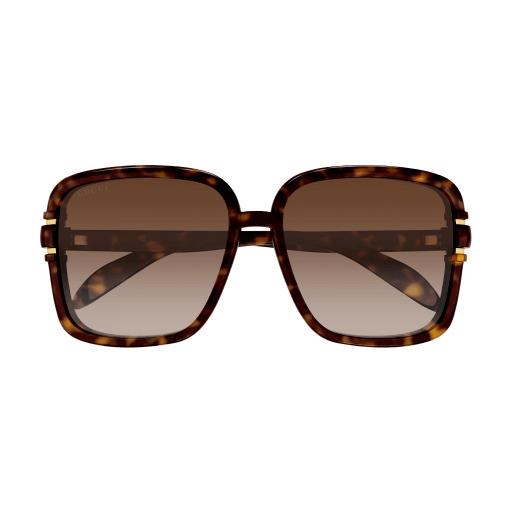 Gucci GG1066S 002 Havana/brown Gradient Square Women`s Sunglasses