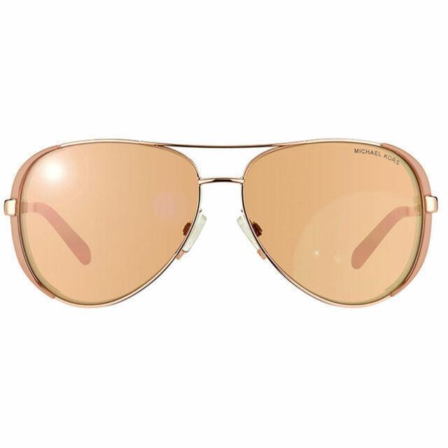 Michael Kors Womens Chelsea MK 5004 1017R1 Rose Gol Aviator Sunglasses