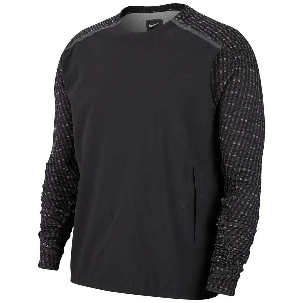 Mens L Nike Tech Pack Water Repellent Long Sleeve Running Top Shirt BV5683-010