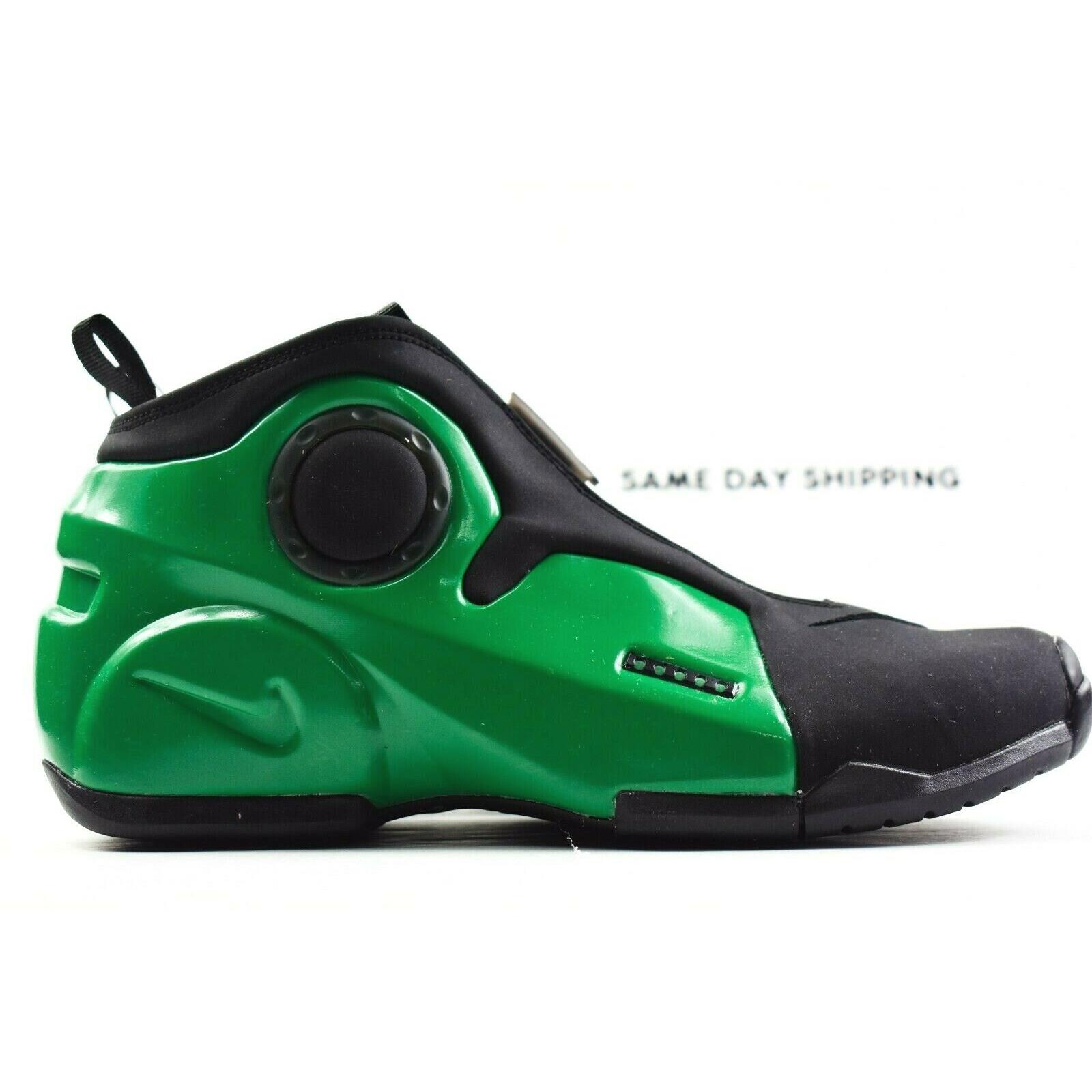 Nike Air Flightposite 2 Mens Size 8 Shoes CD7399 001 Black Green Garnett