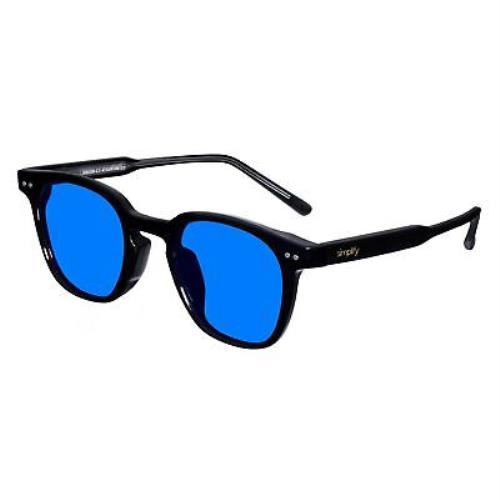 Simplify sunglasses Alexander - Black Frame, Blue Lens