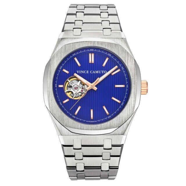 Vince Camuto - Falco Stainless Steel Men`s Automatic Watch - VC/1156BLSV