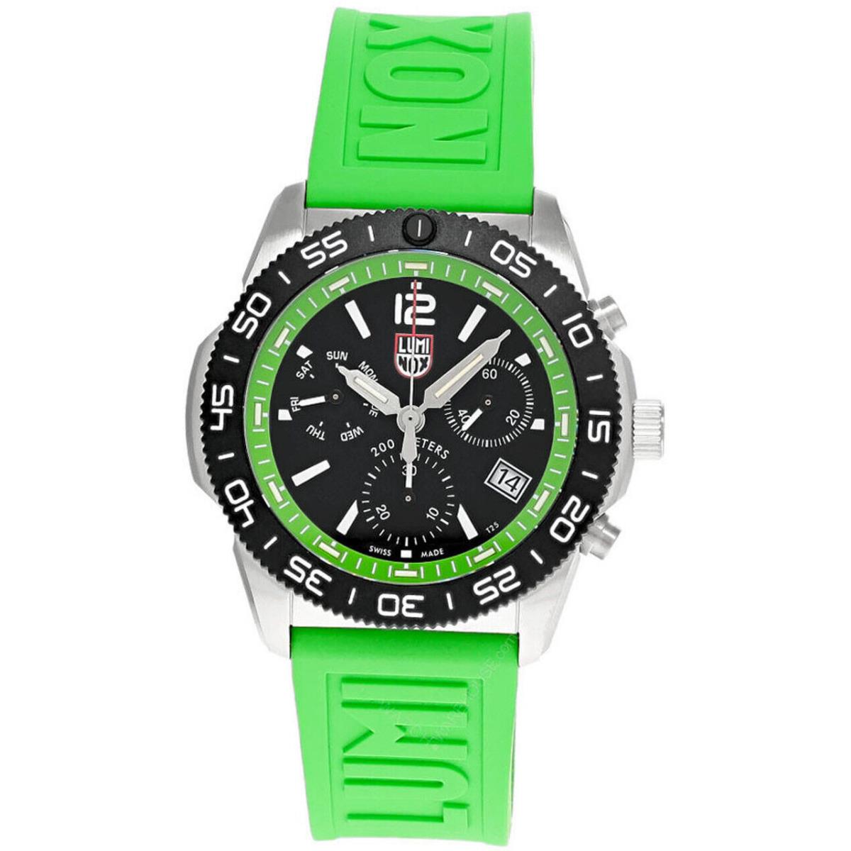 Luminox Pacific Diver Chrono 44MM Green Rubber Men`s Watch XS.3157.NF