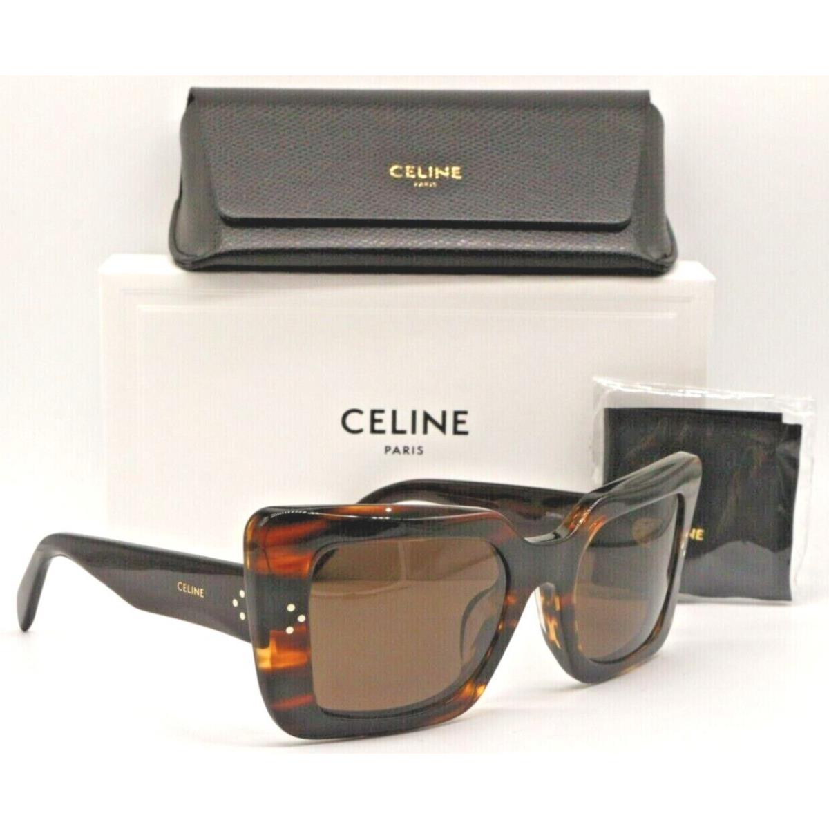 Celine CL 40156U 56E Oversized Havana/brown Lens Sunglasses 54-22