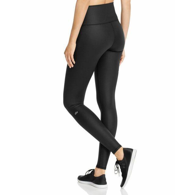 Alo Yoga Women`s 7/8 Activewear High-waist Airbrush Leggings Black Size Xxs