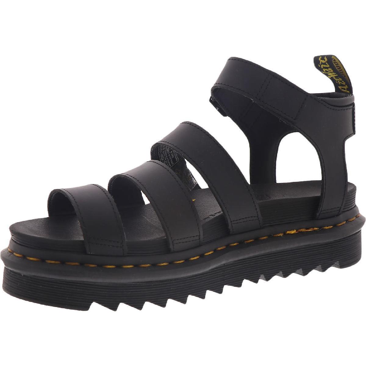 Dr. Martens Womens Blaire Black Platform Sandals Shoes 9 Medium B M Bhfo 7653