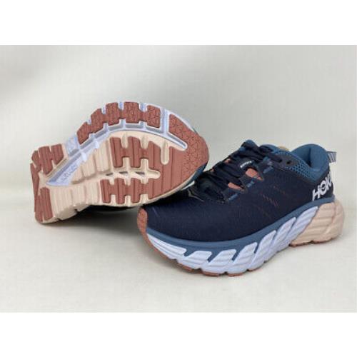 Hoka Women`s Gaviota 3 Road Running Shoes Ombre Blue/rosette 5 B M US