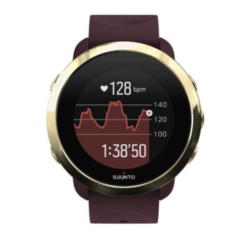 Suunto 3 Fitness Heart Rate Monitor Watch - Burgundy / Water Resistant