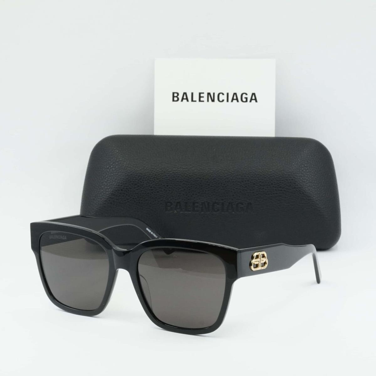 Balenciaga BB0056S 001 Black/grey 55-18-140 Sunglasses