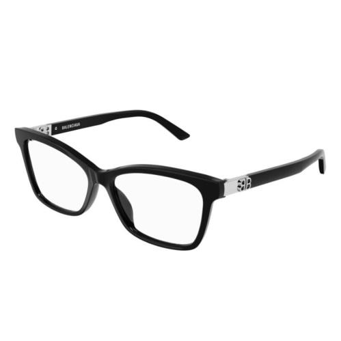 Balenciaga BB0186O 001 Black/black Rectangle Full-rim Women`s Eyeglasses