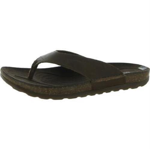 Merrell Mens Downtown Flip Leather Flip Flop Footbed Sandals Shoes Bhfo 1142