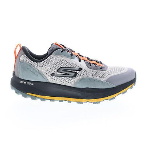 Skechers Go Run Pulse Trail 220150 Mens Gray Leather Athletic Running Shoes