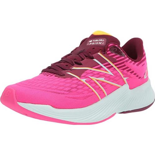 New Balance Women`s Fuelcell Prism V2 Running Shoe Pink Glo/garnet